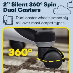 Serta Cyrus Ergonomic Fabric Swivel Executive Chair, Glacial Gray (47910)