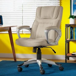 Serta Cyrus Ergonomic Fabric Swivel Executive Chair, Fawn Tan (47911)