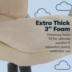 Serta Cyrus Ergonomic Fabric Swivel Executive Chair, Fawn Tan (47911)