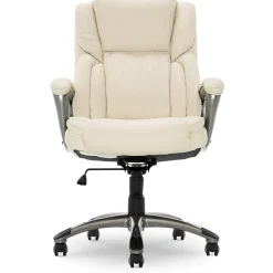 Serta Garret Ergonomic Bonded Leather Swivel Executive Chair, American Beige (CH200112)