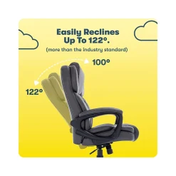 Serta Garret Ergonomic Bonded Leather Swivel Executive Chair, Space Gray (43520F)