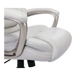 Serta Garret Ergonomic Bonded Leather Swivel Executive Chair, White (43520G)