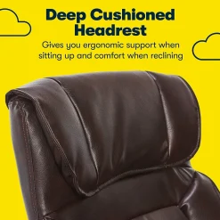 Serta Hannah I Ergonomic Bonded Leather Swivel Executive Chair, Biscuit (43670G)