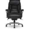 Serta Launtner Bonded Leather Executive Office Chair with Smart Layers Technology, Opportunity Gray/Black (44942A)