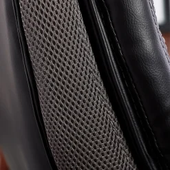 Serta Launtner Bonded Leather Executive Office Chair with Smart Layers Technology, Opportunity Gray/Black (44942A)