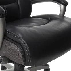 Serta Launtner Bonded Leather Executive Office Chair with Smart Layers Technology, Opportunity Gray/Black (44942A)