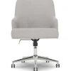 Serta Leighton Fabric Home Office Chair, Light Gray (48371)