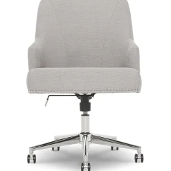Serta Leighton Fabric Home Office Chair, Light Gray (48371)