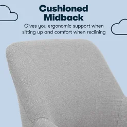 Serta Leighton Fabric Home Office Chair, Light Gray (48371)