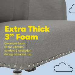 Serta Leighton Fabric Home Office Chair, Medium Gray (48445)