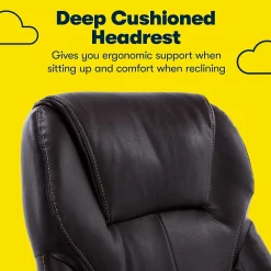 Serta Manager's Office Chair, Puresoft® Faux Leather, Roasted Chestnut Brown (43669OSS)