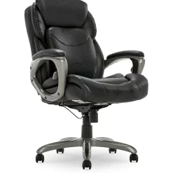 Serta My Fit Ergonomic Bonded Leather Swivel Executive Chair, Black (CHR100013)