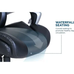 Serta My Fit Ergonomic Bonded Leather Swivel Executive Chair, Black (CHR100014)