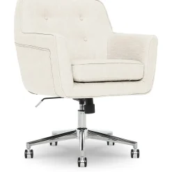 Serta Style Ashland Fabric Swivel Computer and Desk Chair, Ivory (48372)