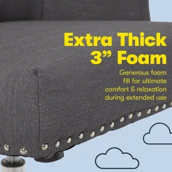 Serta Style Leighton Fabric Swivel Home Office Chair, Graphite (47925B)