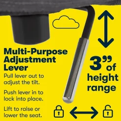 Serta Style Leighton Fabric Swivel Home Office Chair, Graphite (47925B)