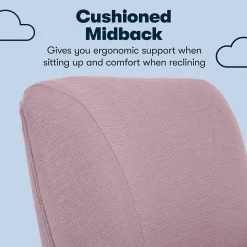 Serta Style Leighton Fabric Swivel Home Office Chair, Lilac (47925D)