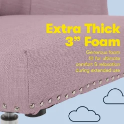 Serta Style Leighton Fabric Swivel Home Office Chair, Lilac (47925D)