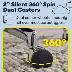 Serta Style Leighton Faux Leather Swivel Home Office Chair, Gray (47925G)