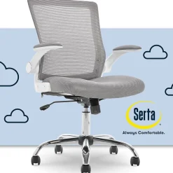 Serta Works Creativity Mesh Back Polyester Computer and Desk Chair, Gray (CHR10023B)