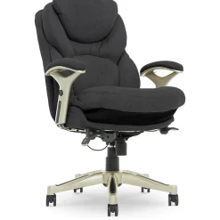 Serta Works Ergonomic Fabric Swivel Executive Chair with Back in Motion Technology, Dark Gray (44186E)