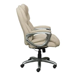 Serta Works My Fit Ergonomic Bonded Leather Swivel Executive Chair, Ivory (48097A)