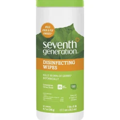 Seventh Generation Disinfecting Wipes, Lemon Scent, 35 Wipes/Container (22812)