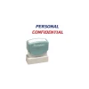 Shachihata Inc "Personal/Confidential" Pre-Inked Stamp, Blue/Red, 1/2" x 1 5/8"
