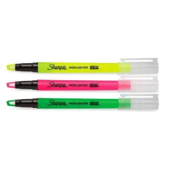 Sharpie Clear View Highlighter, Chisel Tip, Assorted, 3/Pack (1950748/2128214)