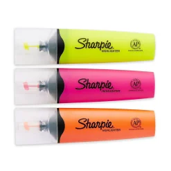 Sharpie Clear View Highlighter, Chisel Tip, Assorted, 3/Pack (1912767/2128222)