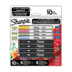 Sharpie Creative Marker Collection, Chisel/Bullet Tips, Assorted Colors, 10/Pack (2205174)