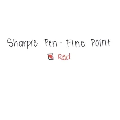 Sharpie Felt Pen, Fine Point, Red Ink, Dozen (1742665)