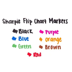Sharpie Flip Chart Tank Permanent Marker, Bullet Tip, Assorted, 8/Pack (22480)