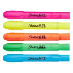 Sharpie Gel Stick Highlighter, Bullet Tip, Assorted, 5/Pack (1803277)