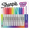 Sharpie Glam Pop Permanent Markers, Fine Tip, Assorted, 12/Pack (2185226)