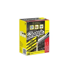 Sharpie Industrial Permanent Markers, Fine Tip, Black, 36/Pack (2003898)