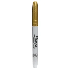 Sharpie Metallic Fine Point Permanent Markers Gold Each [Pack Of 12] (12PK-1823889)
