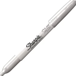 Sharpie Metallic Permanent Marker, Fine Point, Silver, 12/Pack (19365-PK12)