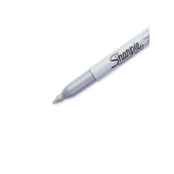 Sharpie Metallic Permanent Marker, Fine Tip, Gray/Silver, 4/Pack (39109)