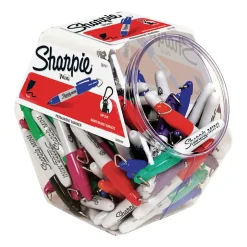 Sharpie Mini Permanent Markers, Fine Tip, Assorted, 72/Pack (35111)