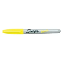 Sharpie Neon Permanent Marker, Fine Tip, Neon Yellow (1860445)