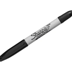 Sharpie Permanent Marker, Twin Tip, Black Ink, 2/Pack (32162)