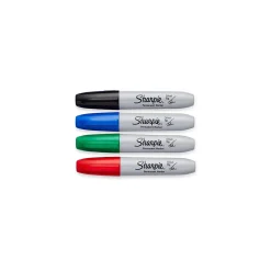 Sharpie Permanent Marker, Chisel Tip, Assorted, 4/Set (38254PP/2184826)