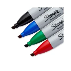Sharpie Permanent Marker, Chisel Tip, Assorted, 4/Set (38254PP/2184826)