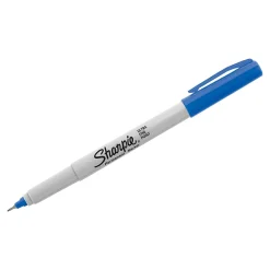 Sharpie Permanent Marker, Ultra Fine Tip, Blue, Dozen (37003)