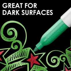 Sharpie Permanent Markers, Fine Tip, Assorted Metallic, 6/Pack (2029678)