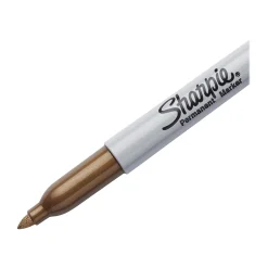 Sharpie Permanent Markers, Fine Tip, Assorted Metallic Inks, 2/Pack (1829202)