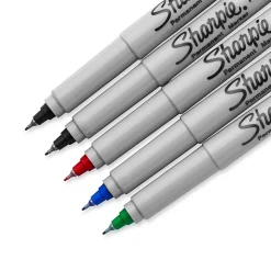 Sharpie Permanent Markers, Ultra Fine Tip, Assorted, 5/Pack (37675)