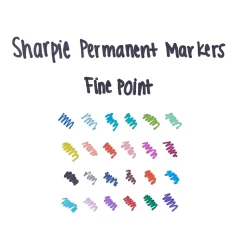 Sharpie Permanent Markers, Fine Tip, Purple, 12/Pack (30008)