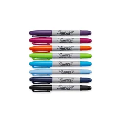 Sharpie Permanent Markers, Twin Tip, Assorted, 8/Pack (33861)